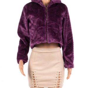 Faux fur plush coat