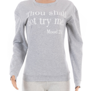 Letter print stretch casual sweatshirt